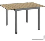 tectake&reg; Aluminium Gartentisch Inca f&uuml;r 4-6 Personen, ausziehbar 80&ndash;120 x 80 x 74
