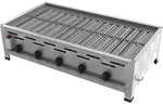 Gastro Gasgrill 5-flammig Edelstahl mit Piezoz&uuml;ndung und Flamm&uuml;berwachung