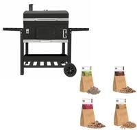 XXL-BBQ-R&auml;ucherofen Holzkohlegrill Tragbar f&uuml;r den Au&szlig;enbereich & Garten