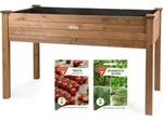 needs&wants&reg; Gro&szlig;es Hochbeet aus Holz f&uuml;r Garten Balkon, Pflanzkasten...