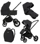 BabyLux Boldo 2-in-1 Kinderwagen, Gondel, Leichtgewicht, Faltbares Set - Schwarz