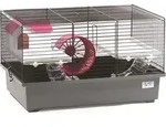 M&auml;usek&auml;fig Hamsterk&auml;fig Nagerk&auml;fig 49x32,5x29cm mit Zubeh&ouml;r - Schwarz/Grau