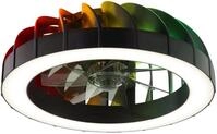 Brilliant G81080/06 Fanora Deckenleuchte 46cm mit Ventilator Kunststoff schwarz LED