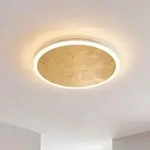 LED Deckenlampe rund &Oslash; 50 cm 3 Stufen Dimmer per Wandschalter Aluminium in...