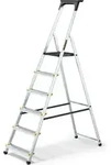 DRABEST | Leiter - Mehrzweckleiter - Aluminiumleiter - PRO 6-stufige - mit...