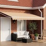 vidaXL Elektrische ausziehbare Markise Blau, Orange, Wei&szlig; 4 x 3 m