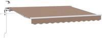 vidaXL Ausziehbare Markise Taupe 350 x 250 cm Polyester