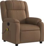 vidaXL Massagesessel Braun Stoff