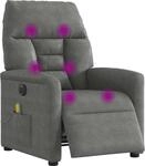 vidaXL Massagesessel Elektrisch Dunkelgrau Mikrofasergewebe
