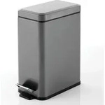 mDesign Tretm&uuml;lleimer Abfalleimer Papierkorb 10L Inneneimer Metall Dunkelgrau...