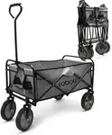 Toboli Bollerwagen faltbar offroad grau, Faltbollerwagen belastbar bis 100 kg,