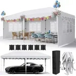 Faltpavillon 3x6m Wasserdicht Stabil UV-Schutz 50+ 420D Oxford Wei&szlig;