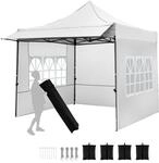 COSTWAY Pavillon 3x3m, Pop Up Gartenpavillon mit 3 Seitenw&auml;nden, 4 Sands&auml;cke &