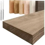 Lamo Manufaktur Wandregal Holz Gerade | Regal Farbe: Nussbaum | Invisible: