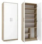 Topeshop OLIV 2D SON-MIX KPL, Eiche, Wei&szlig;, 8 Regale, Partikelbord,...