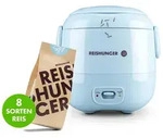 REISHUNGER Mini Reiskocher Starter Set - 0,3 L - Hellblau- Elektrischer...