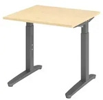 b&uuml;m&ouml; Schreibtisch Serie-XB - Nachbildung Ahorn, Gr&ouml;&szlig;e: 80 x 80 cm, Gestell: