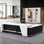 L-f&ouml;rmiger Schreibtisch mit Stauraum 150x60x75cm Schwarz-Wei&szlig; - Schwarz/Wei&szlig;