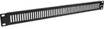 InLine 19" Blindplatte perforiert, 1HE, RAL 9005 schwarz, Blindverschlussplatte,