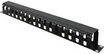 VALUE 19-Zoll-Frontplatte 1 HE mit Rangierkanal 40 x 40 mm, schwarz