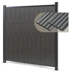 Gartenzaun 'Grassano' Sichtschutzzaun mit 2 Pfosten Startermodul 185 x 180 cm