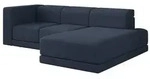 Selsey Novals - Ecksofa L-Form, 4-Sitzer, rechts, Chenille Dunkelblau, 278 cm -
