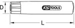 KS Tools 129.2302, Rot, Stahl, 2 mm, 1 St&uuml;ck(e)