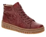 Gabor Damen Stiefeletten 8008, dunkelrot, Echtleder, Schn&uuml;rung und...