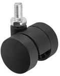 SOTECH M&ouml;belrolle AACHEN &Oslash; 35 mm schwarz &ndash; ohne Bremse, M8&times;15 mm Bolzen