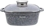 Topf mit Marmorbeschichtung 3,7L 22cm KLAUSBERG KB-7529 - Grau