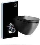 WC-Komplettpaket 45: WC B-8030R Schwarz - Mit Soft-Close Sitz & Sanit&auml;rmodul 805