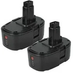 EXTENSILO 2x Akku kompatibel mit Dewalt DW057K, DW057N, DW057K-2, DW056N,...