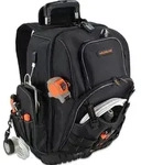 Werkzeugrucksack mit Rollen 72 Taschen Schwarz Orange L
