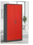 STIER Universalschrank mit 4 Fachb&ouml;den 1950 x 920 x 420 mm, Anthrazitgrau,Rot
