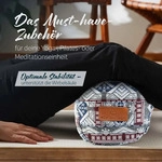 #DoYourYoga Yoga-Bolster Tarik - gef&uuml;llt mit Dinkelspelz - Rund - Style 19 - Bunt