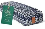 #DoYourYoga Yoga-Bolster Paravati - Dinkelspelz - 67x22x13cm - Style1/Blau/Wei&szlig; -