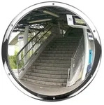 Moravia Anti-Vandalismus Spiegel aus Edelstahlspiegel rund 500 x 80 mm