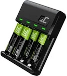 Green Cell VitalCharger Ladeger&auml;t + 2X AA 2000mAh + 2X AAA 800mAh f&uuml;r NI-MH AA AAA