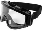 Klare Schutzbrille mit Bel&uuml;ftungs&ouml;ffnungen, schwarzer Rahmen - YT-73832 -...