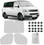 Sonnenschutz Auto Frontscheibe 3-teiliges Set f&uuml;r VW T5 T6 Thermomatte mit