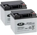 2X AGM 12V 50Ah Blei-Akku - zyklenfest kompatibel WP50-12NE MP50-12C 12LCP-50