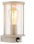 LED Wandleuchte, GRACEY, Bewegungsmelder, Glas, sandfarben, H 25,2 cm - Orange