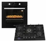 KB ELEMENTS Herdset Autark Gaskochfeld 76 cm 5 Brenner + Einbaubackofen 60 cm,...