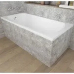 BADLAND Badewanne Rechteck Classic 140x70 mit Ablaufgarnitur, F&uuml;&szlig;en und