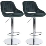 CLP 2er Set Barhocker Milet Chrom mit schweren Standf&uuml;&szlig;en je bis 150 kg...