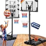 SPORTANA Basketballkorb Outdoor h&ouml;henverstellbar 135 -305 cm stabil - Schwarz
