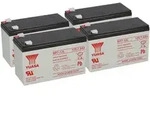 4x Yuasa NP7-12L AGM-Bleiakku je 12V 7Ah VdS &ndash; Faston F2 6,3 mm