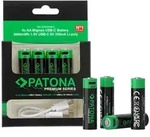 PATONA Premium USB-C 4x AA Akkus Lithium 1.5V 3000mWh aufladbar mit 1 zu 2 USB-C
