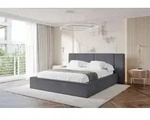 ALTDECOR Polsterbett mit Bettkasten - RIVO - 200x200 - Dunkelgrau - Bett ohne