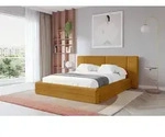 ALTDECOR Polsterbett mit Bettkasten - TEVO - 140x200 - Senfgelb - Bett ohne...